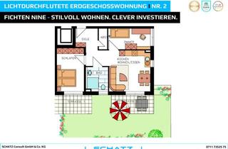 Wohnung kaufen in 71287 Weissach, Lichtdurchflutete Erdgeschosswohnung mit 72m² Garten I Nr. 2