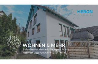 Haus kaufen in 71573 Allmersbach im Tal, WOHNEN & MEHR – Freistehendes Haus mit Einliegerwohnung in ruhiger Lage von Allmersbach im Tal