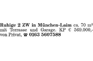Wohnung kaufen in 80689 München, Ruhige 2 ZW in München-Laim