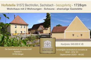 Haus kaufen in 91572 Bechhofen, Hofstelle mit bezugsfertigen Wohnungen und Scheune