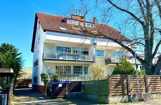Wohnung kaufen in Skylineblick, 60431 Frankfurt, Dachgeschoss-Maisonette mit Loggia und Sonnenbalkon, zwei Bädern und Abstellraum im Gartenhaus