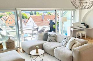 Wohnung kaufen in Rebenweg 11, 73054 Eislingen, Maisonettewohnung mit Galerie und Panoramablick – Mediterranes Wohngefühl über Dächern von Eislingen