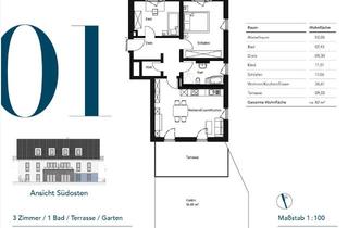 Wohnung mieten in Tassilostraße, 85445 Oberding, Stilvolle 3-Zimmer-Neubau-Gartenwohnung mit EBK in Oberding