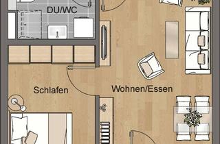 Wohnung mieten in Am Alten Nordhäuser Bahnhof 16, 99085 Krämpfervorstadt, 1600/91101/315 - 2-Raum-WE im 3.OG, rechts mit Aufzug und Balkon
