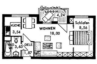 Wohnung mieten in Max-Eyth-Straße 6/2, 70839 Gerlingen, Gepflegte 1,5-Zimmer-Hochparterre-Wohnung mit Balkon in Gerlingen