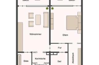 Wohnung mieten in Berliner Strasse, 32108 Bad Salzuflen, Frisch renovierte 2-Zimmer-Wohnung mit 2 Balkonen - ab 01.09. oder 01.10. zu vermieten