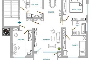 Wohnung kaufen in 79108 Freiburg, Freiburg im Breisgau - Eigentumswohnung zu verkaufen ( 5 Zimmer ? Provisionsfrei )