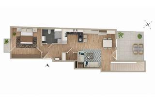 Wohnung kaufen in 76185 Mühlburg, Urban wohnen mit Hauscharakter – Neubau-Maisonette mitten in Karlsruhe