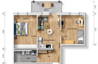 Wohnung mieten in Straße Der Einheit, 99610 Sömmerda, 3-Raum Seniorenwohnung mit/ohne Betreuung, inkl. Aufzug und Balkon ab 1. Quartal 2027 - Typ 3D