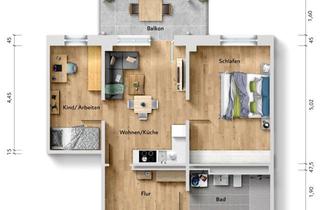 Wohnung mieten in Straße Der Einheit, 99610 Sömmerda, 3-Raum Seniorenwohnung mit/ohne Betreuung, inkl. Aufzug und Balkon ab 1. Quartal 2027 - Typ 3B