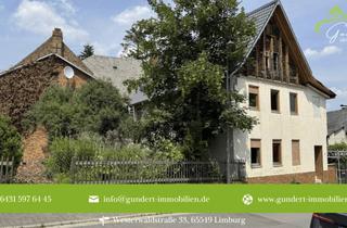 Grundstück zu kaufen in 65597 Hünfelden, Sanierungsbedürftiges Einfamilienhaus mit großem Grundstück, Halle & viel Potenzial