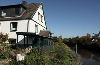 Haus kaufen in Am Hohen Deich 28, 21720 Steinkirchen, Wohnen am Wasser: Charmantes 4-Zimmer-Haus mit eigenem Bootsanleger direkt an der Lühe