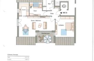Wohnung mieten in Doktor-Muser-Straße, 86368 Gersthofen, Geschmackvolle 3-Zimmer-Dachgeschosswohnung mit gehobener Innenausstattung und Balkon in Gersthofen