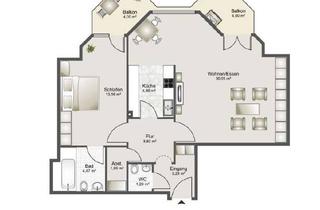 Wohnung mieten in Leopoldstraße 124, 80802 Schwabing-Freimann, Ab sofort: Helle Zwei-Zimmer-Wohnung an der Münchner Freiheit mit Balkon ins Grüne