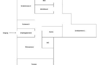 Wohnung mieten in 74078 Kirchhausen, Vollständig renovierte 3-Zimmer-Wohnung mit Terrasse und PKW-Stellplatz in HN-Kirchhausen