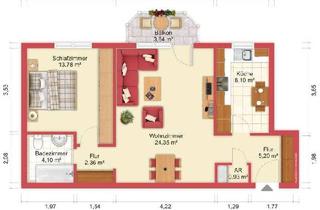 Wohnung mieten in Anton-Bruckner-Straße, 64807 Dieburg, Attraktive 2,5-Zimmer-Wohnung mit moderner Küche, Balkon und Parkplatz in Dieburg