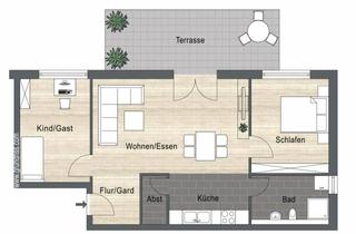 Wohnung kaufen in Kirchstraße 18, 75056 Sulzfeld, Die ANGENEHME mit Terrasse (WE 18)