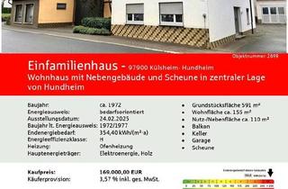 Haus kaufen in 97828 Marktheidenfeld, Marktheidenfeld - Haus mit Nebengebäude und Scheune in 97900 Külsheim