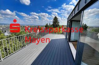 Wohnung kaufen in 56626 Andernach, Diese Aussicht von der Dachterrasse ist einzigartig.