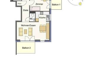Wohnung mieten in Kalifornienring, 70806 Kornwestheim, Stilvolle 3-Zimmer-Wohnung mit gehobener Innenausstattung mit Balkon und EBK in Kornwestheim