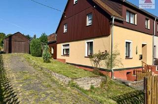Einfamilienhaus kaufen in 09481 Elterlein, Einfamilienhaus in Hermannsdorf im Erzgebirge: Doppelhaushälfte mit großer Dachterrasse, teilsaniert