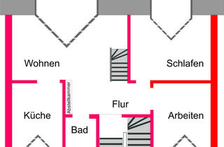 Wohnung mieten in 64347 Griesheim, 4-Zimmer-Maisonette/Galerie-Wohnung mit Balkon in Griesheim, nur 3 Gehminuten zur Straßenbahn