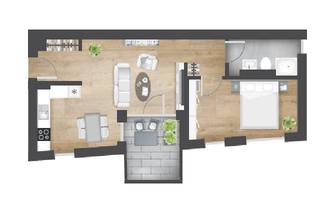 Wohnung mieten in 74074 Heilbronn, NUR MIT WOHNBERECHTIGUNGSSCHEIN! HN-OST - Exklusive 2-Zimmer-Neubauwohnung
