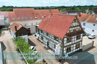 Gewerbeimmobilie kaufen in 76776 Neuburg, Einzugsbereites Fachwerkhaus als Büro/Gewerbefläche nutzbar mit Scheune und Stellplätzen in Neuburg