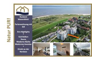 Wohnung kaufen in Mellumweg 1, 26434 Wangerland, Wangerland - Rundum Wasserblick! Ihre Ferien-Oase direkt an der Nordsee mit Sauna und exklusiver Ausstattung
