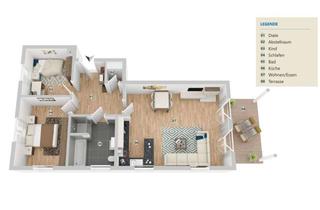 Wohnung kaufen in Niebelungenstr. 48a, 85098 Großmehring, 3-Zimmer-Wohntraum mit Balkon –Neubau Großmehring