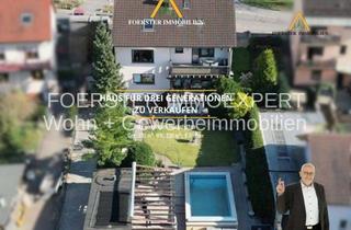 Haus kaufen in 76351 Linkenheim-Hochstetten, F.Großfamilie,3Wohnmöglichkeiten,1-2FH m.Aussicht, Wfl.ca.230m²,730m²Grd,inkl.Baugrundstück,Garage,Stellpl.