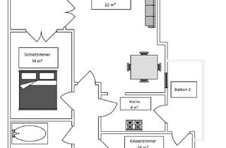 Wohnung mieten in Ernst-Thälmann-Straße 103, 15344 Strausberg, Schöne Wohnug mit 2 Balkonen