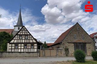 Immobilie kaufen in 97532 Üchtelhausen, Einfamilienhaus mit Scheune, Garten und Baugrundstück mit Altbestand