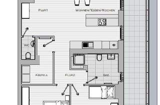 Wohnung mieten in Arthur-Rauner-Straße 7e, 55595 Gutenberg, Penthaus: moderne 3-Zimmer-Wohnung in Hargesheim mit Balkon und Tiefgaragenstellplatz