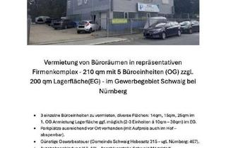 Büro zu mieten in 90571 Schwaig, Vermietung von Büroräumen in repräsentativen Firmenkomplex
