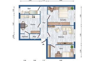 Wohnung mieten in 17099 Galenbeck, Galenbeck - Frisch renovierte 3 Zimmer Wohnung