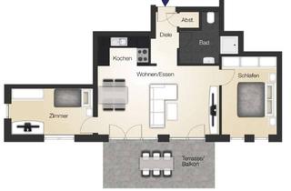 Wohnung mieten in Karlstraße 47, 78054 Villingen-Schwenningen, Moderne 3-Zimmer-Neubauwohnung mit Terrasse in zentraler Lage von Schwenningen