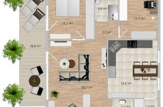 Wohnung mieten in 69469 Weinheim, Sanierte 3-Zimmer-Wohnung mit Terrasse und Einbauküche in Weinheim