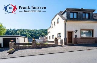 Doppelhaushälfte kaufen in 54655 Malberg, Doppelhaushälfte mit Garage und Werkstatt in Malberg - Terrasse, Garten mit Fischteich, Dachterrasse
