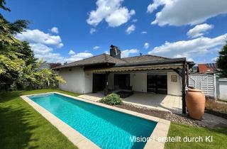 Haus kaufen in 64850 Schaafheim, Schaafheim - Charmanter Bungalow mit eingewachsenem Grundstück | Vision KI mit Pool im Garten!