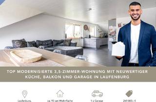 Wohnung kaufen in Schulstraße 8a, 79725 Laufenburg, Top modernisierte 3,5-Zimmerwohnung mit Küche, Balkon, Garage | familienfreundliche Lage in Rhina