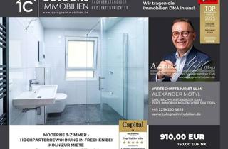 Wohnung mieten in Mauritiusstraße 153, 50226 Frechen, NEU SANIERTE MODERNE 3-ZIMMERWOHNUNG MIT KLIMA UND GARTEN IN FRECHEN-BACHEM BEI KÖLN