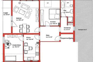 Wohnung mieten in 31171 Nordstemmen, Helle Dachgeschosswohnung mit Loggia und Blick ins Grüne