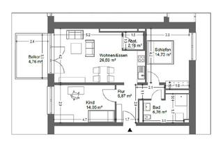 Wohnung mieten in Lorenz-Krapp-Straße 24, 96052 Ost, Erstbezug mit Balkon: Geschmackvolle 3-Raum-Wohnung mit gehobener Innenausstattung in Bamberg