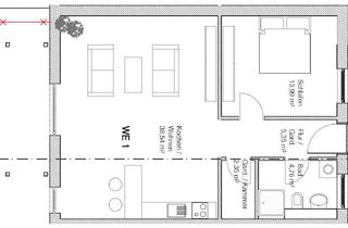 Wohnung mieten in 85447 Fraunberg, Stilvolle 2-Zimmer-Erdgeschosswohnung unmöbliert mit Terrasse in Fraunberg