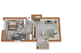 Wohnung mieten in 56743 Mendig, Stilvolle 2-Raum-Wohnung mit gehobener Innenausstattung, Balkon und Tiefgarage in Mendig