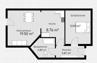 Wohnung mieten in 45721 Haltern am See, 2- Zimmer Wohnung mit Garten