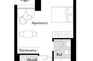 Wohnung mieten in Da-Vinci-Straße 17, 69115 Bahnstadt, Zentrale 1-Zimmer-Wohnung mit Küchenzeile in der Heidelberger Bahnstadt