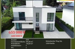 Doppelhaushälfte kaufen in Enkenbacher Weg 106, 12559 Müggelheim, Neubau-Doppelhaushälfte A+ | 150 m² | 4 SZ | 2 Bäder | Terrasse & Dachterrasse | Provisionsfrei