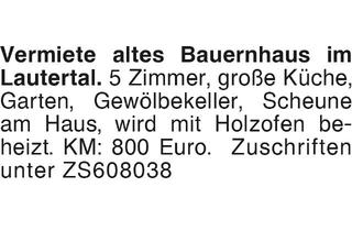 Bauernhaus mieten in 72810 Gomaringen, Vermiete altes Bauernhaus im Lautertal